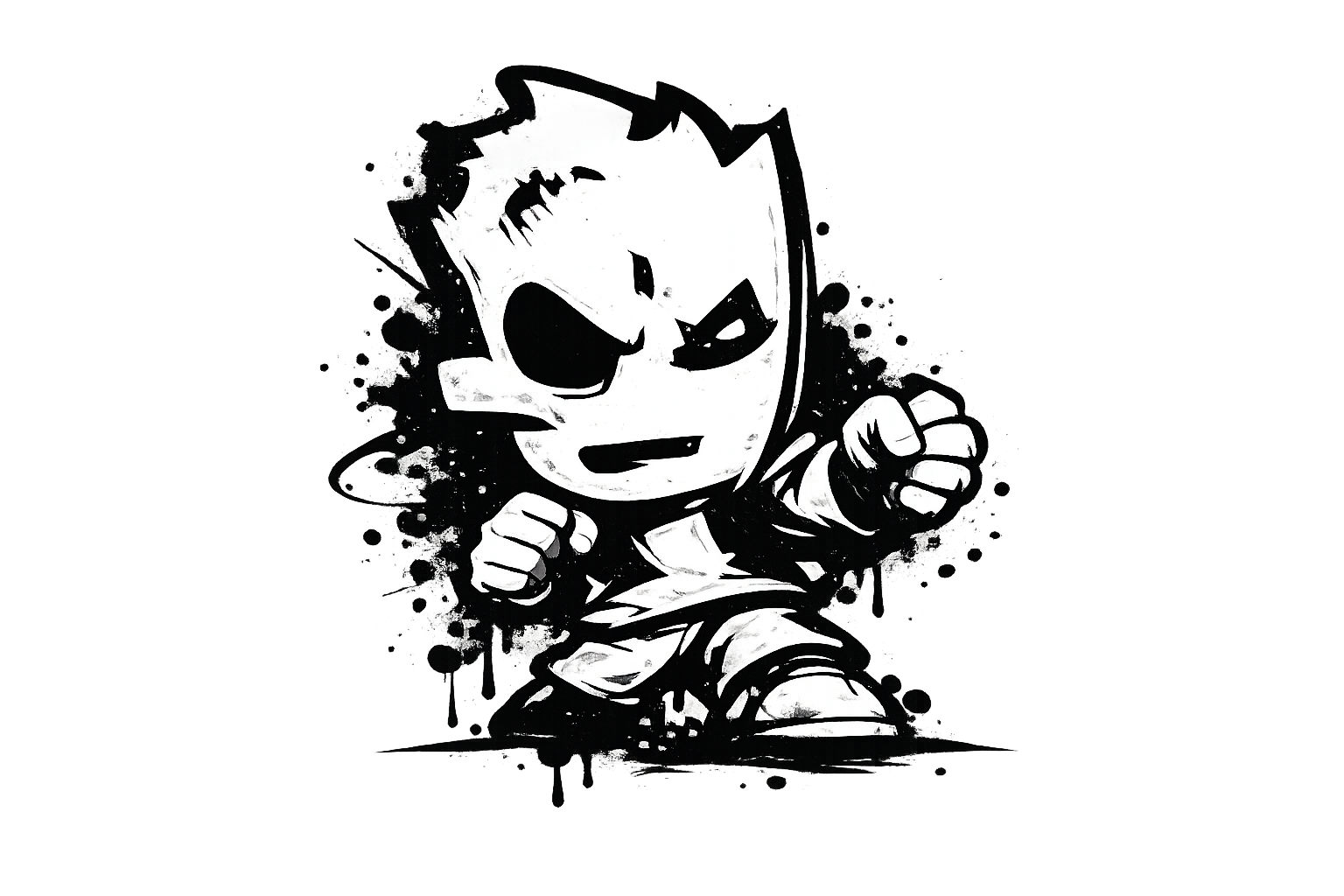 Roy in grayscale